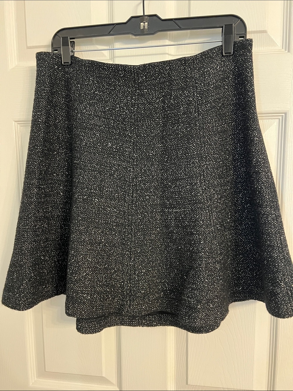 LOFT Black Sparkle A-Line Skirt